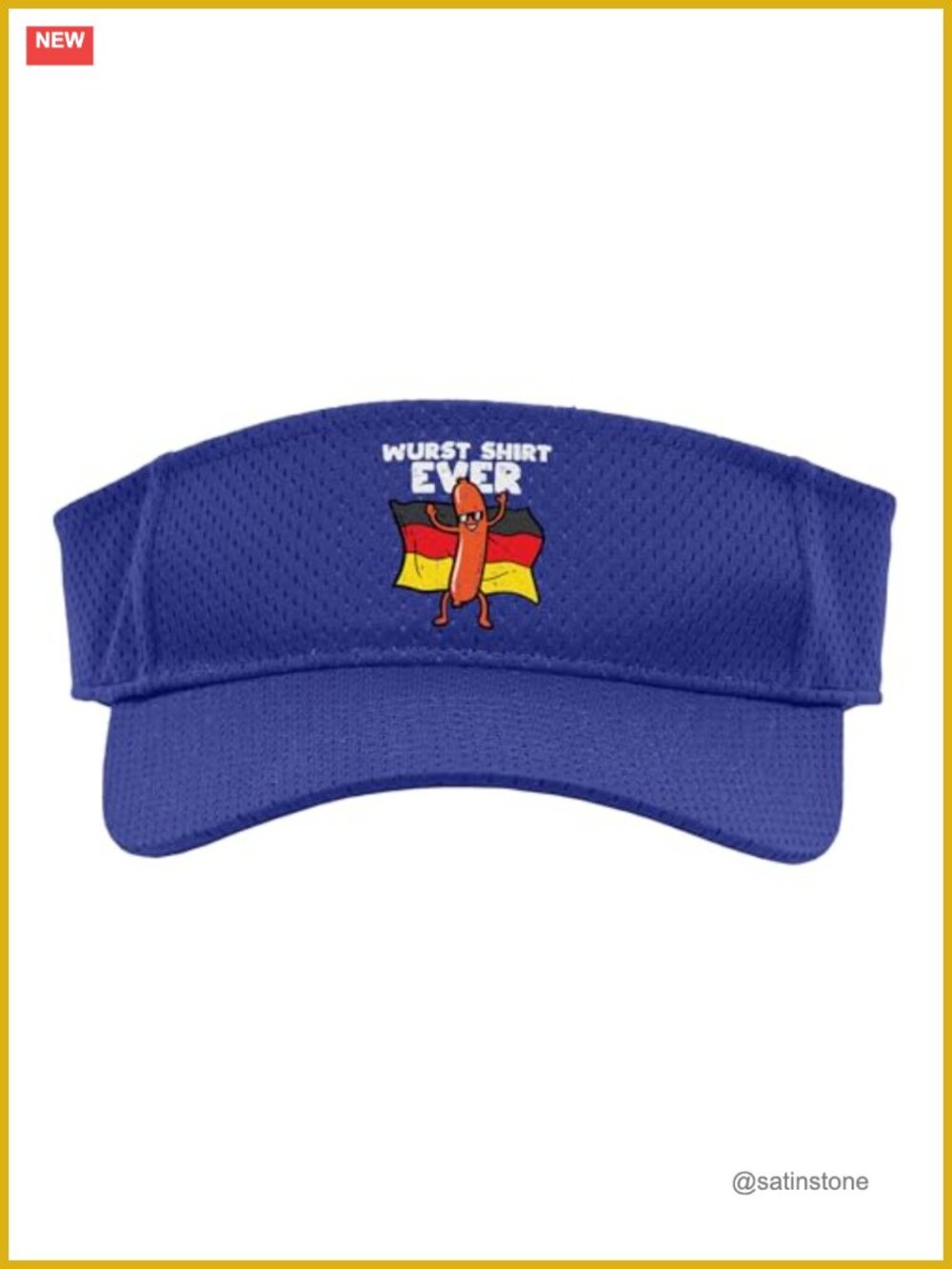 Oktoberfest Wurst Costume Sun Visor Hat Adult Unisex Adjustable Sport